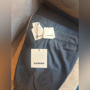 Sandro Men's Charcoal Dress Pants